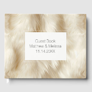 Livro De Visitas Casamento com peles de animais de sonho