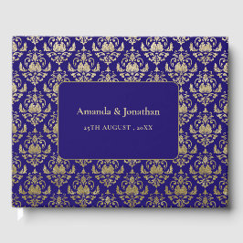 Livro De Visitas Casamento com Púrpura Violeta e Dourado