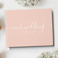 Casamento Cor-de-rosa Mínimo Elegante Chic Moderno