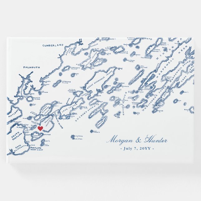 Livro De Visitas Casamento da Baía de Maine Casco, Ilha de Picos (Frente)