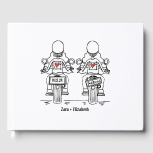 Livro De Visitas Casamento da Noite de Motocicleta Personalizada de