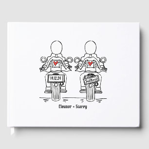 Livro De Visitas Casamento da Noite de Motocicleta Personalizada de