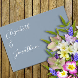 Livro De Visitas Casamento de Azul Mínimo Dusty