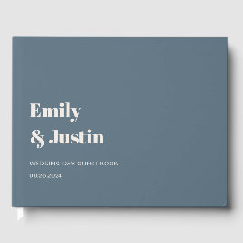 Livro De Visitas Casamento de bege azul Marinho minimalista moderno
