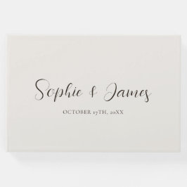 Livro De Visitas Casamento de bege minimalista