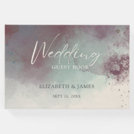 Livro De Visitas Casamento de Boho com Tons de Jewel Moderna em Wat