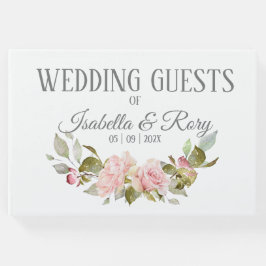 Livro De Visitas Casamento de Buquê de Rosas Rosa bonito