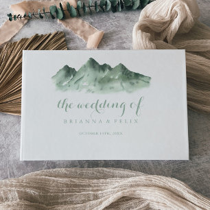 Livro De Visitas Casamento de Caligrafia de Green Mountain Country