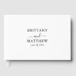 Livro De Visitas Casamento de Caligrafia Minimalista Moderno