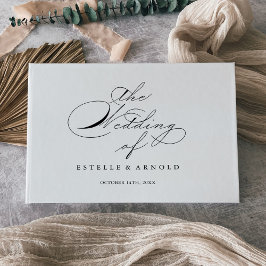 Livro De Visitas Casamento de Caligrafia Moderna Elegante