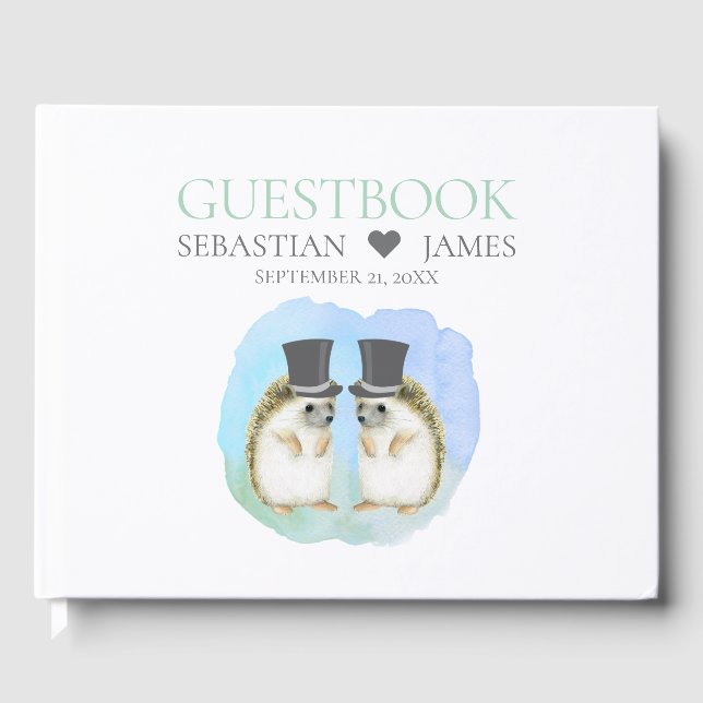 Livro De Visitas Casamento de Casais de Gay de Hedgehog (Frente)