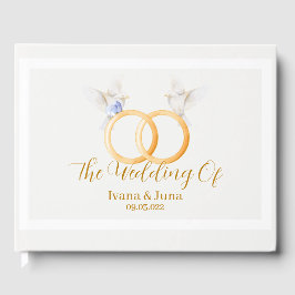 Livro De Visitas Casamento de Casal Azul de Boca Simples ADELLE