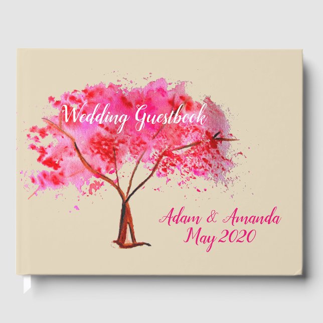 Livro De Visitas Casamento de Cherry Blossom (Frente)