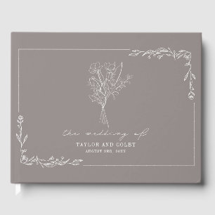 Livro De Visitas Casamento de Cinzas buquê Ametyst