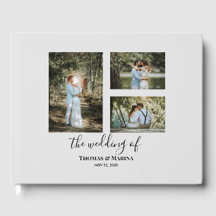 Livro De Visitas Casamento de Colagem de Fotos da Família de Seções