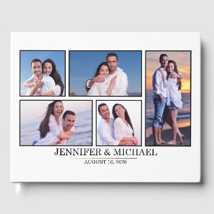 Livro De Visitas Casamento de colagem de fotos do Instagram preto e