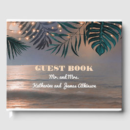 Livro De Visitas Casamento de Destino das Luzes de Palma e Sunset d