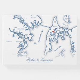 Livro De Visitas Casamento de Destino de Mapa de Ilha de Kent Maryl