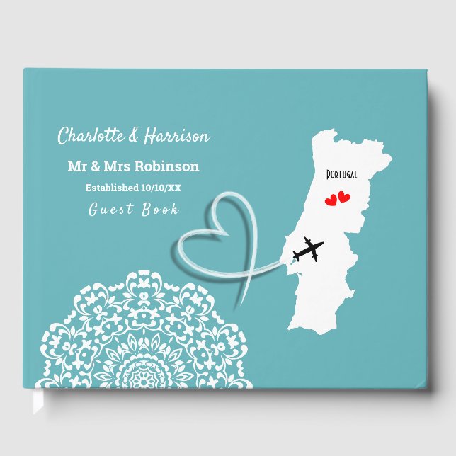 Livro De Visitas Casamento de Destino em Portugal (Frente)