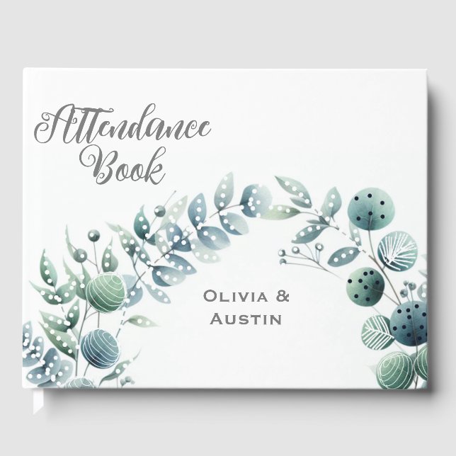 Livro De Visitas Casamento de Eucalipto (Frente)