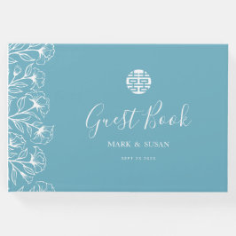 Livro De Visitas Casamento de Felicidade Dupla Chinesa