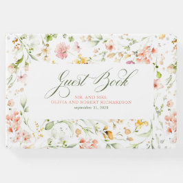 Livro De Visitas Casamento de flores selvagens Elegant Summer