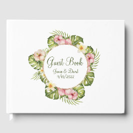 Livro De Visitas Casamento de Flores Tropicais do Havaí