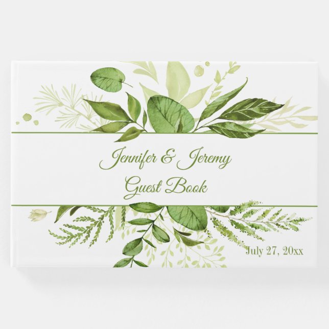 Livro De Visitas Casamento de Florestas Botânicas (Frente)