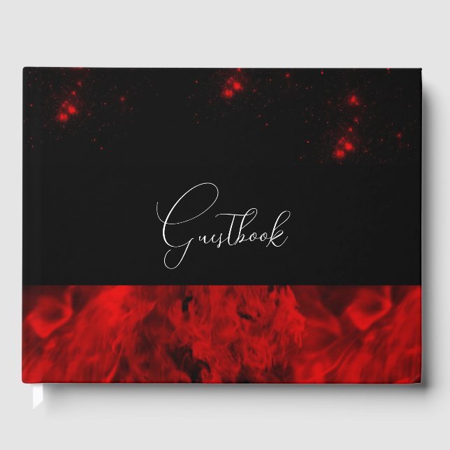 Livro De Visitas Casamento de Fogo Vermelho (Frente)