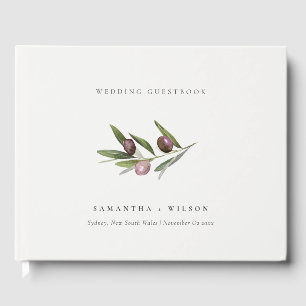 Livro De Visitas Casamento de Folhagem Mínima do Branqueamento de
