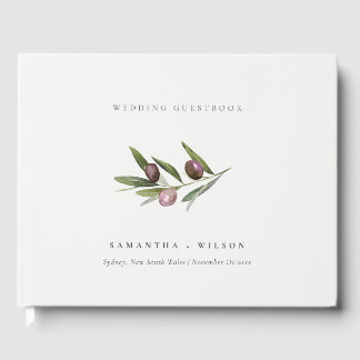 Livro De Visitas Casamento de Folhagem Mínima do Branqueamento de O