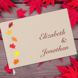 Livro De Visitas Casamento de Folhas de Outono