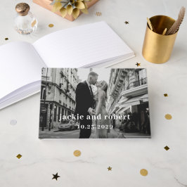 Livro De Visitas Casamento de Foto Minimalista Moderna