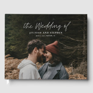 Livro De Visitas Casamento de Foto Simples Roteiro Moderno