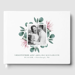 Livro De Visitas Casamento de Fotografia da Moldura Eucalyptus Wate