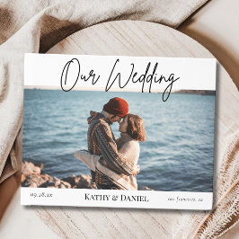 Livro De Visitas Casamento de Fotografia Manuscrita por Chic Modern