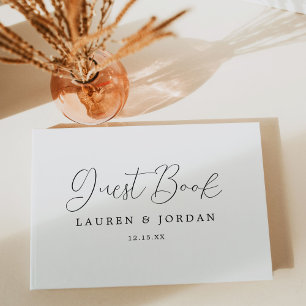Livro De Visitas Casamento de Fotografia Rustic Calliographic