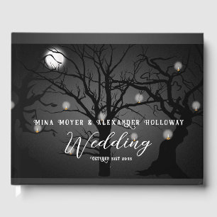 Livro De Visitas Casamento de Fotografias da Floresta Gótica Escura