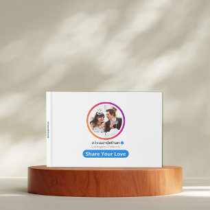 Livro De Visitas Casamento de Fotografias de Mídia Social Simples M