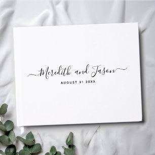 Livro De Visitas Casamento de Fotografias Modernas Mínimas de Cali