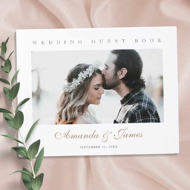 Livro De Visitas Casamento de Fotografias Personalizado (Criador carregado)