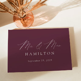 Livro De Visitas Casamento de Fotografias Roxo de Script Elegante M