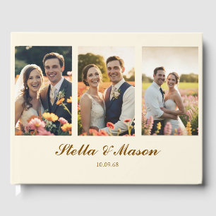 Livro De Visitas Casamento de fotos com Elegante casal Botânico rús