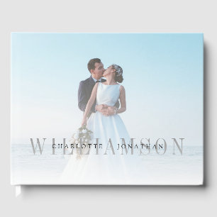 Livro De Visitas Casamento de Fotos Frente e Traseira Moderna