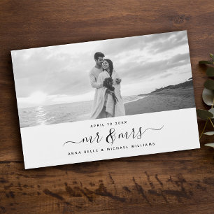 Livro De Visitas Casamento de Fotos Moderno do Sr. & Sra. Elegant S