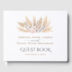 Livro De Visitas Casamento de Grass da Orquídea Branca de Rosas Ro