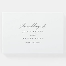 Livro De Visitas Casamento de guião preto e branco