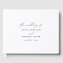 Livro De Visitas Casamento de guião preto e branco
