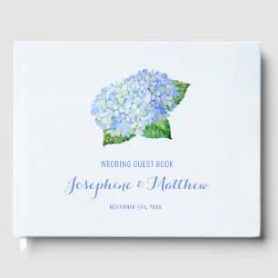 Livro De Visitas Casamento de Hydrangea Azul