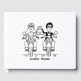Livro De Visitas Casamento de motocicleta personalizado Biker